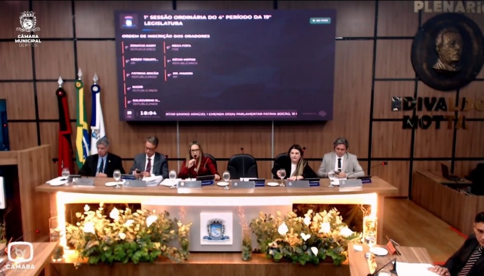 Câmara de Patos retoma sessões ordinárias após recesso e inicia segundo semestre com análise de vetos e novos projetos