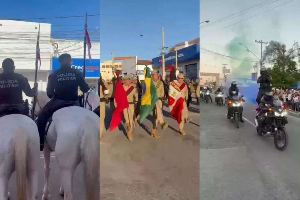 Polícia Militar realiza desfile em comemoração aos 163 anos de Cajazeiras